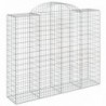 2 db íves horganyzott vas gabion kosár 200x50x160|180 cm