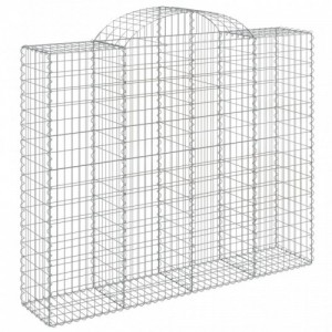 8 db íves horganyzott vas gabion kosár 200x50x160|180 cm