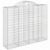 8 db íves horganyzott vas gabion kosár 200x50x160|180 cm