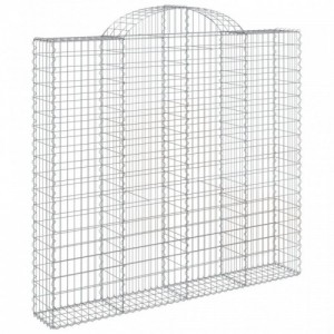 4 db íves horganyzott vas gabion kosár 200x50x180|200 cm