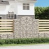 5 db íves horganyzott vas gabion kosár 200x50x180|200 cm