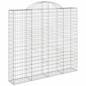 8 db íves horganyzott vas gabion kosár 200x50x180|200 cm