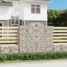 9 db íves horganyzott vas gabion kosár 200x50x180|200 cm