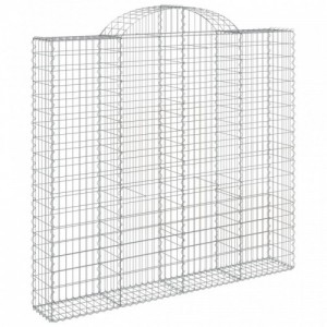 12 db íves horganyzott vas gabion kosár 200x50x180|200 cm