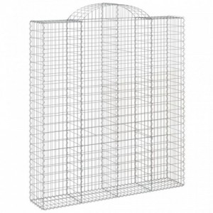 4 db íves horganyzott vas gabion kosár 200x50x220|240 cm