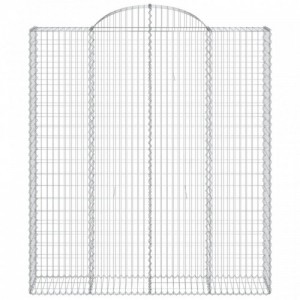 4 db íves horganyzott vas gabion kosár 200x50x220|240 cm