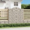 6 db íves horganyzott vas gabion kosár 200x50x220|240 cm