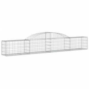 4 db íves horganyzott vas gabion kosár 300x30x40|60 cm