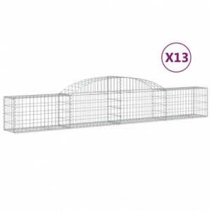 13 db íves horganyzott vas gabion kosár 300x30x40|60 cm