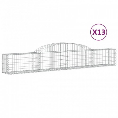 13 db íves horganyzott vas gabion kosár 300x30x40|60 cm