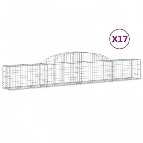 17 db íves horganyzott vas gabion kosár 300x30x40|60 cm