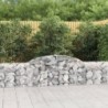 6 db íves horganyzott vas gabion kosár 300x30x60|80 cm