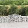 8 db íves horganyzott vas gabion kosár 300x30x60|80 cm