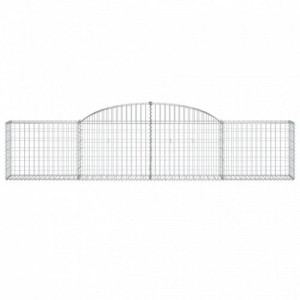 8 db íves horganyzott vas gabion kosár 300x30x60|80 cm