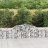 12 db íves horganyzott vas gabion kosár 300x30x60|80 cm