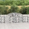 2 db íves horganyzott vas gabion kosár 300x30x80|100 cm