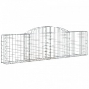 2 db íves horganyzott vas gabion kosár 300x30x80|100 cm