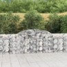 9 db íves horganyzott vas gabion kosár 300x30x80|100 cm