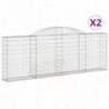 2 db íves horganyzott vas gabion kosár 300 x 30 x 100|120 cm