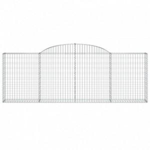 2 db íves horganyzott vas gabion kosár 300 x 30 x 100|120 cm