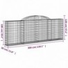 2 db íves horganyzott vas gabion kosár 300 x 30 x 100|120 cm