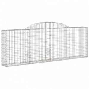 5 db íves horganyzott vas gabion kosár 300 x 30 x 100|120 cm