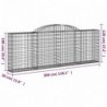 12 db íves horganyzott vas gabion kosár 300 x 30 x 100|120 cm