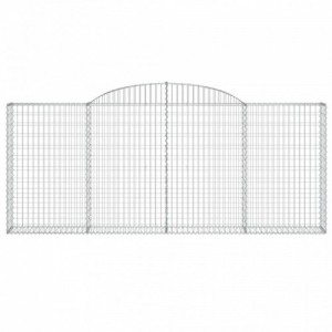 10 db íves horganyzott vas gabion kosár 300x30x120|140 cm