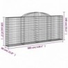 12 db íves horganyzott vas gabion kosár 300x30x120|140 cm