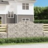 2 db íves horganyzott vas gabion kosár 300x30x140|160 cm