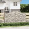 5 db íves horganyzott vas gabion kosár 300x30x160|180 cm