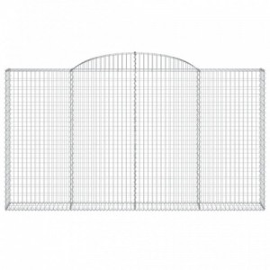 7 db íves horganyzott vas gabion kosár 300x30x160|180 cm