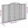 3 db íves horganyzott vas gabion kosár 300x30x180|200 cm