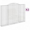 2 db íves horganyzott vas gabion kosár 300 x 30 x 200|220 cm