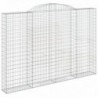 2 db íves horganyzott vas gabion kosár 300 x 30 x 200|220 cm