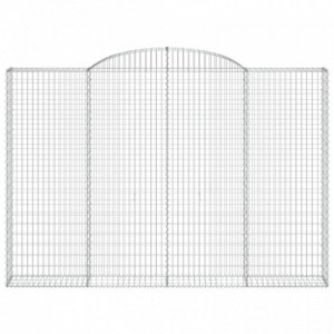 2 db íves horganyzott vas gabion kosár 300 x 30 x 200|220 cm