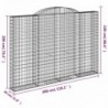 2 db íves horganyzott vas gabion kosár 300 x 30 x 200|220 cm