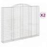 2 db íves horganyzott vas gabion kosár 300x30x220|240 cm