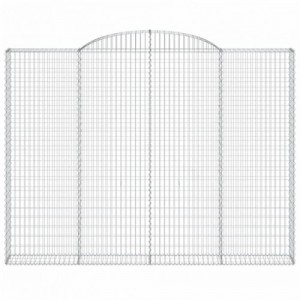 2 db íves horganyzott vas gabion kosár 300x30x220|240 cm