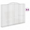 4 db íves horganyzott vas gabion kosár 300x30x220|240 cm