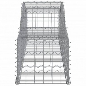 4 db íves horganyzott vas gabion kosár 300x50x40|60 cm