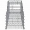 4 db íves horganyzott vas gabion kosár 300x50x40|60 cm