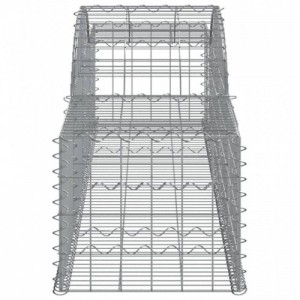 9 db íves horganyzott vas gabion kosár 300x50x40|60 cm