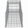 9 db íves horganyzott vas gabion kosár 300x50x40|60 cm