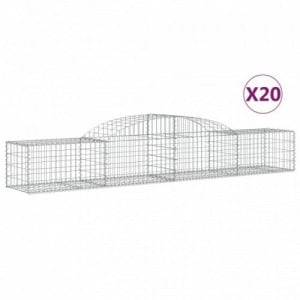 20 db íves horganyzott vas gabion kosár 300x50x40|60 cm