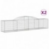 2 db íves horganyzott vas gabion kosár 300x50x60|80 cm