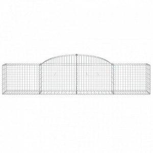 2 db íves horganyzott vas gabion kosár 300x50x60|80 cm