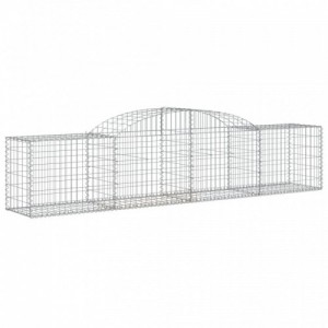 6 db íves horganyzott vas gabion kosár 300x50x60|80 cm