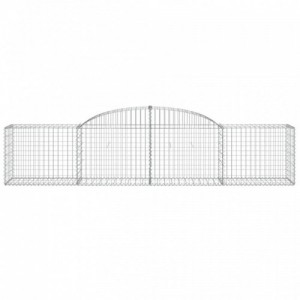 7 db íves horganyzott vas gabion kosár 300x50x60|80 cm