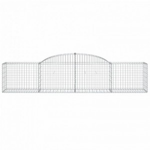 15 db íves horganyzott vas gabion kosár 300x50x60|80 cm